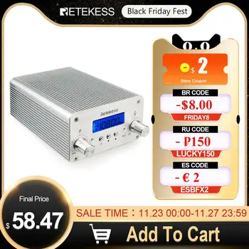 

Retekess TR501 6W FM Transmitter Stereo Broadcast Station for Drive-in Church Drive-in Cinemas Factory Long Range AUX Input