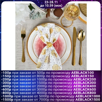

Set "Gold flower" napkin 40x40 cm, ring 3x4.2 cm 4562560