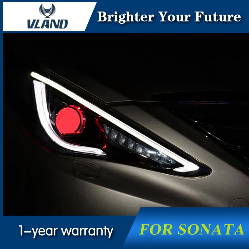 2 шт. голова глаза демона лампа для Hyundai Sonata фары 2010 2015 Двойной Луч би ксеноновый
