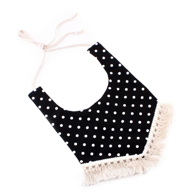 Милые красивые нагрудники, Слюнявчики для кормления новорожденных, унисекс, Детские полосатые милые мягкие ткани с кисточками