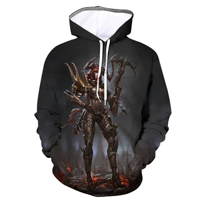 Модная Осенняя мужская 3D Толстовка Diablo 3 RPG с рисунком игры, толстовка унисекс, кофта для бега, повседневная одежда, большие размеры