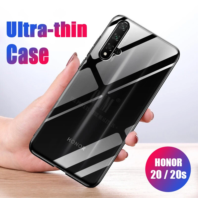 Чехол для HUAWEI Honor вид 20 V20 20i 20s Прозрачный чехол из ТПУ/силикона установлены Бампер Мягкий чехол на Honor 20 Pro прозрачный защитный чехол для задней крышки - Цвет: Honor 20 20s