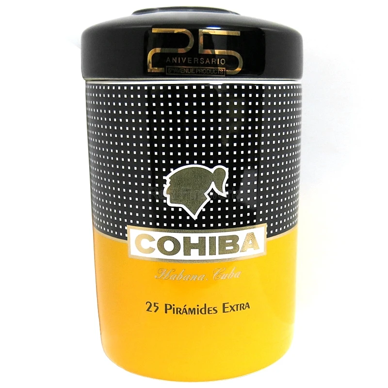 COHIBA-1 COHIBA Бизнес Керамическая дорожная сигарная трубка банка 5-10 пальцев Humidor коробка для дома и офиса сигары Humidors - Цвет: COHIBA-1