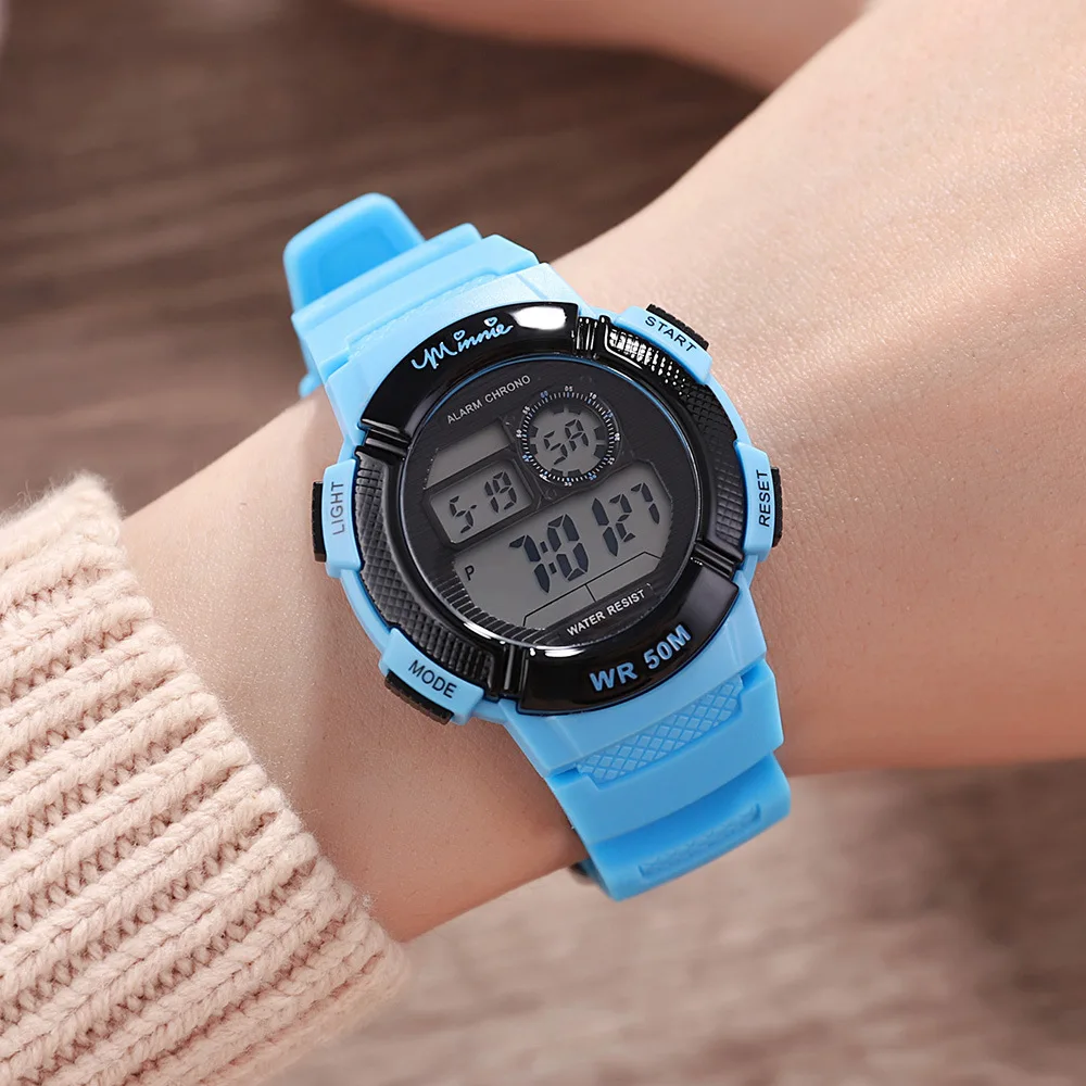 

Disney Kids' Watch Young STUDENT'S Cool Multi-functional Electronic Watch 50 M Waterproof Night Light Watch 199