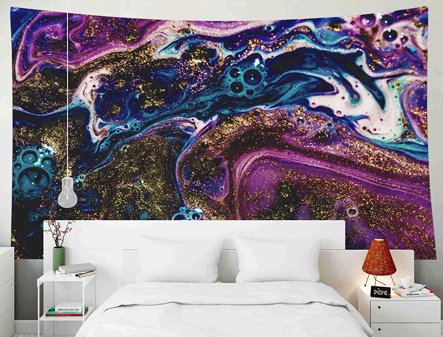 Гобелен для гостиной Dorm Painting Geode Artist произведение искусства Аквамарин роскошь в восточном стиле красивый камень