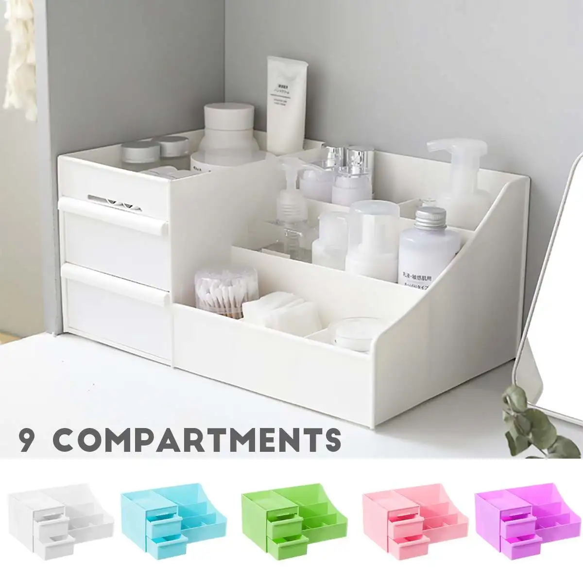 

Desktop Storage Box Makeup Drawers Organizer Box Jewelry Container Make Up Case Cosmetic Home Make Up Container Boxes Bins