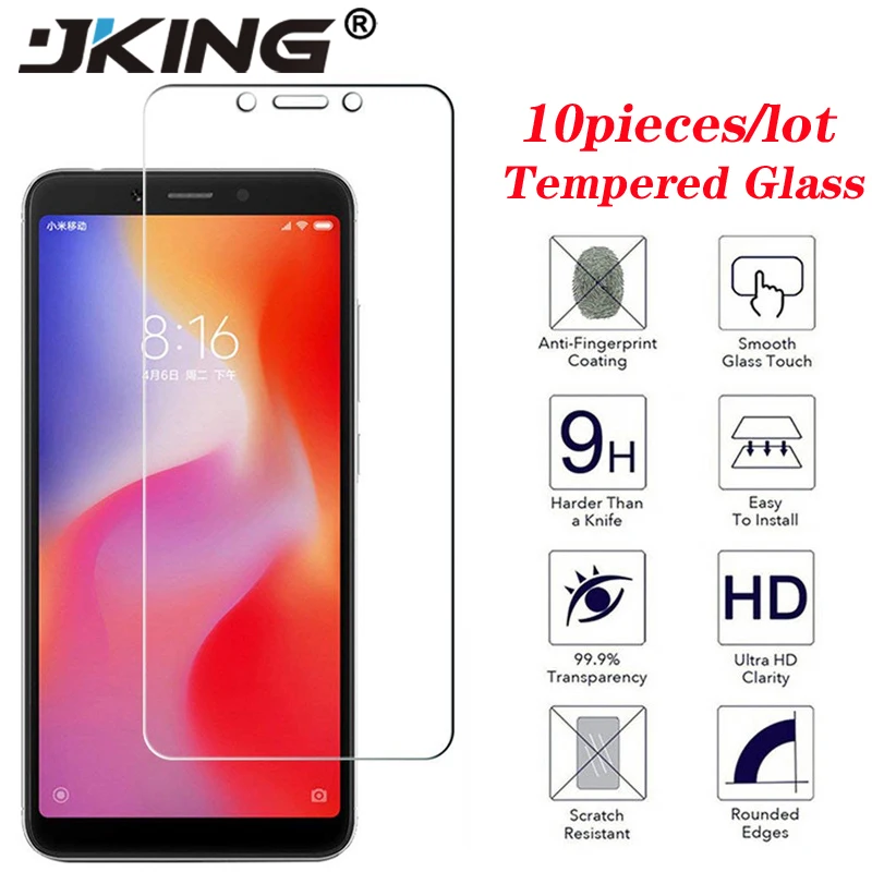 10 шт./лот закаленное стекло для Xiaomi Redmi 6A 6 5 5A 4A 3S 3 Pro защита экрана на Note 4 4X защитное