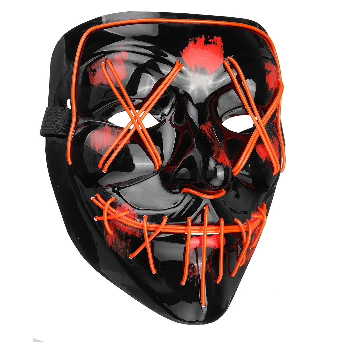 Новейший светодиодный EL Mask тушь для ресниц светящаяся маска голосового управления светящаяся страшная маска вечерние фестиваль Косплей Костюм Хэллоуин День рождения подарок