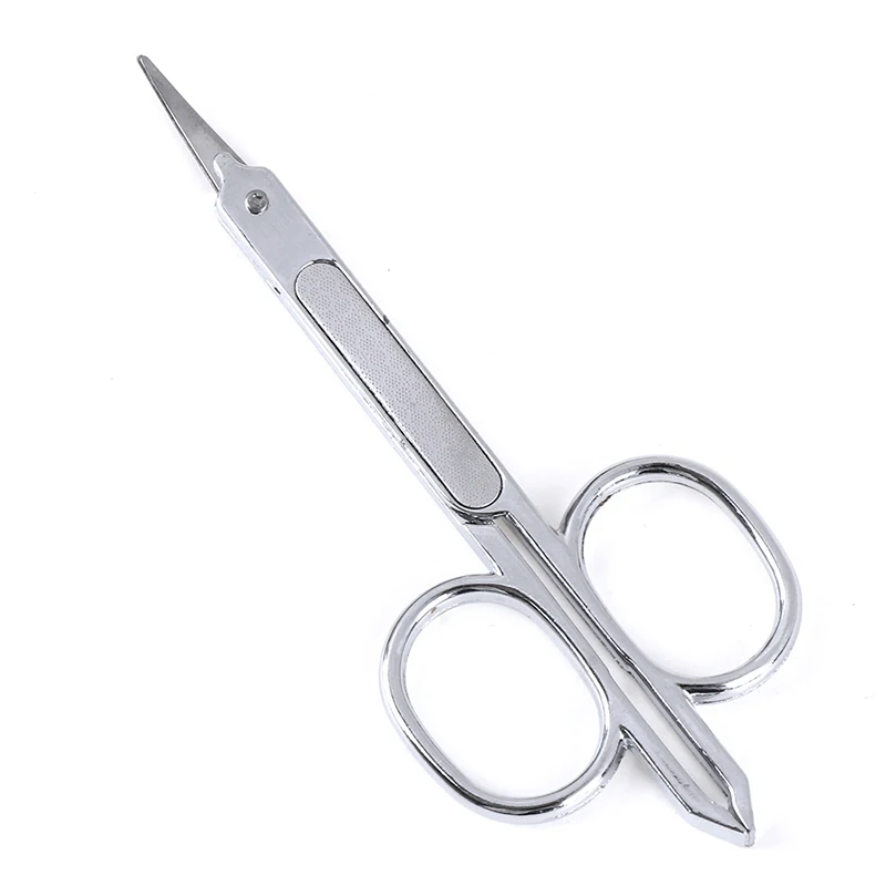 Stainless Steel Nose Hair Scissors Beard Eyebrow Facial Hairs False Eyelashes Trimmer Scissors Sharp Edge Blades