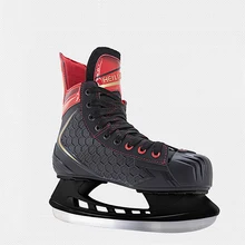 Зимние для старших подростков дети Профессиональный PU Термальность теплые Хоккей обувь со льдом лезвие Удобная для начинающих