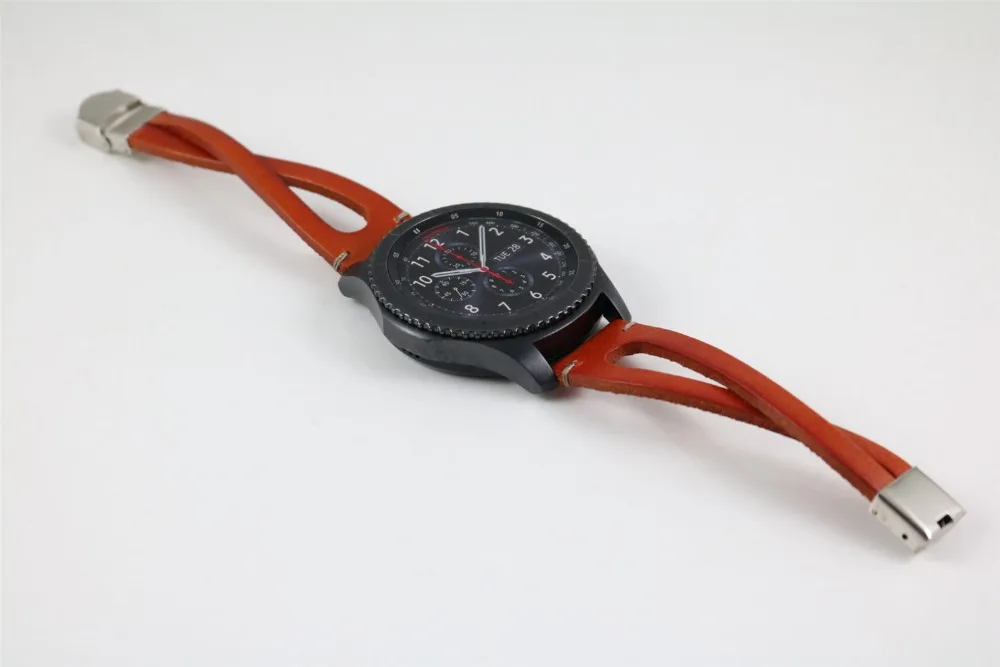 22 мм Ретро кожаный ремешок для часов Ремешок для samsung gear S3/Galaxy 46 мм для huawei watch GT браслеты для Amazfit Stratos 2S