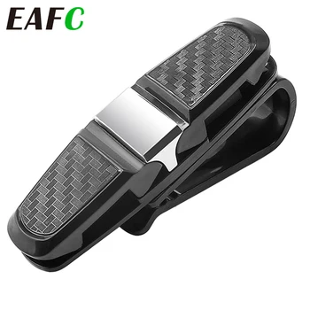 

Portable Fastener Cip Eyeglasses Clip Ticket Card Clamp ABS Car Glasses Cases Black Car Sun Visor Sunglasses Holder