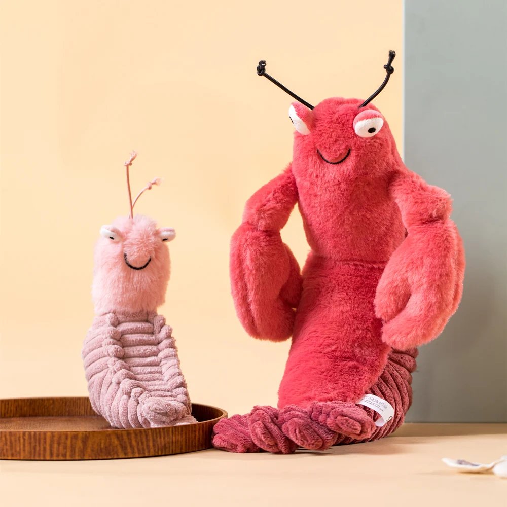 Plush Shells Scales Toys Shrimp Sheldon Shrimp Dolls Animal Appease Doll 22cm 