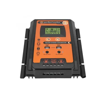 

12V 24V LCD Display Portable 30A 50A 70A Universal Electrical Dual USB Intelligent Overcharge Protection Solar Charge Controller