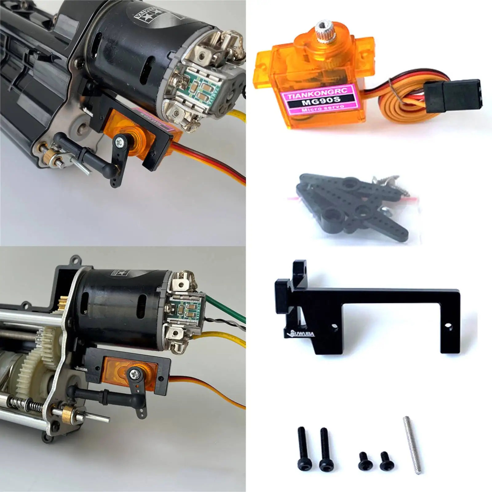 Cambio Servo Sterzo Cambio Per Tamiya Scania R620 1/14 Metallo Rc Truck Car Upgrade Parts