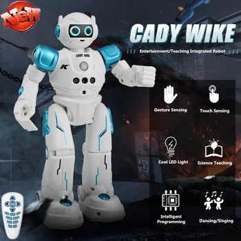 

Upgrade Intelligent Programming Gesture Control RC Robot Waling Sliding Dancing Robot Smart Touch Control Robot with LED Light