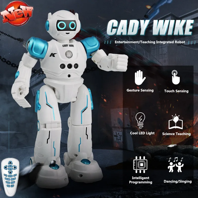 Upgrade Intelligent Programming Gesture Control RC Robot Waling Sliding Dancing Robot Smart Touch Control Robot with LED Light