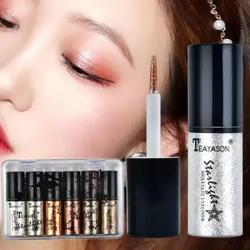 

6Pcs/Set Professional Shiny Women Liquid Eyeliners Glitter Pigment Cong Flashing Silkworm