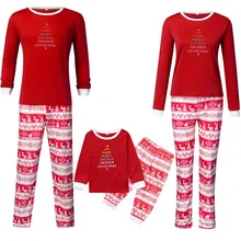 Рождественские топы с надписями для мужчин и папы, блуза+ штаны, Рождественский пижамный комплект для семьи, семейная Рождественская Пижама, комплекты одежды, Nachtkleding