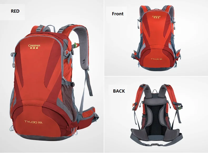 Creeper Outdoor Sports Mountaineering Backpack Camping Hiking Trekking Rucksack Travel Waterproof Cover Bike Bags