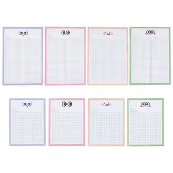 

4pcs Cute Eyes Grid Memo Pad Kawaii Diary Notebook Stickers Student Stationery