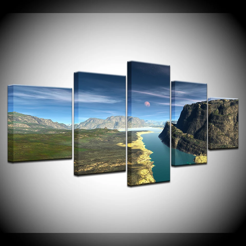 Póster модульный lienzo Imagenes HD impreso mercno 5 piezas nieve montavienas ratios paisaje натуральный pinturas Decoracion