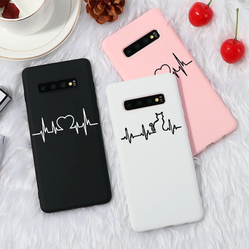 Мультяшный чехол для пар samsung Galaxy A30 A20S A20e A40 A50 A60 A70 A6 A7 A8 A9 S7 край S10e S8 S9 S10 J4 J6 плюс J8