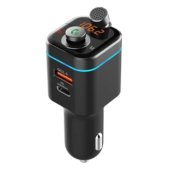 

C72 Bluetooth 5.0 Fm Transmitter PD Fast Charging Car Charger Adapter