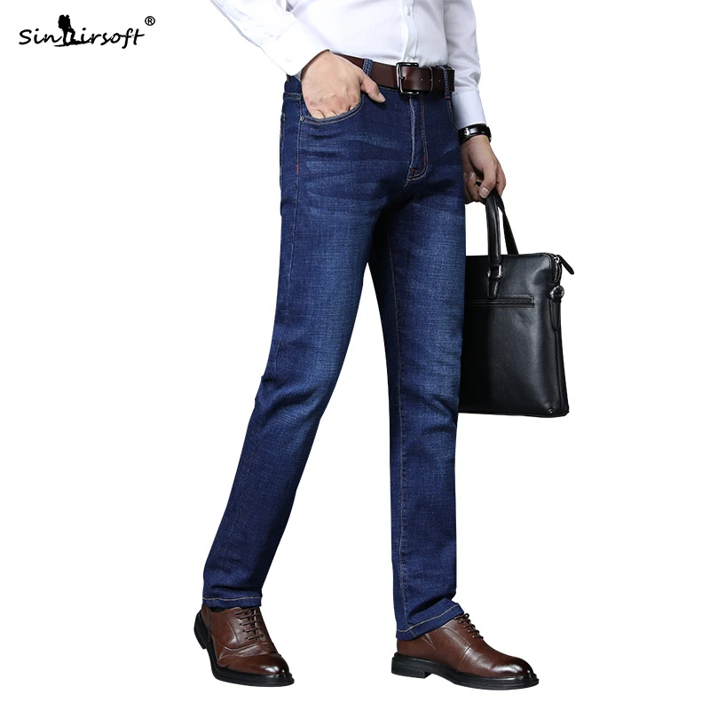 Loose Large Size Casual Jeans Men's 2019 New Autumn Cotton Denim Trousers Soft Non-stretch Brand Clothing | Мужская одежда