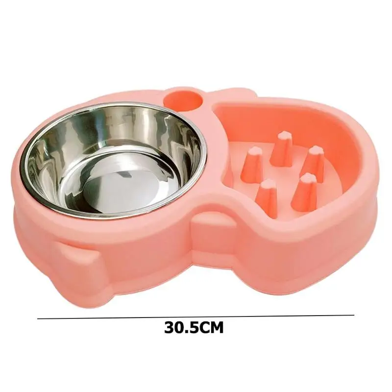 3pcs Stainless Steel Double Dog Cat Drinking Bowls Dual-use Bowls for Pet
