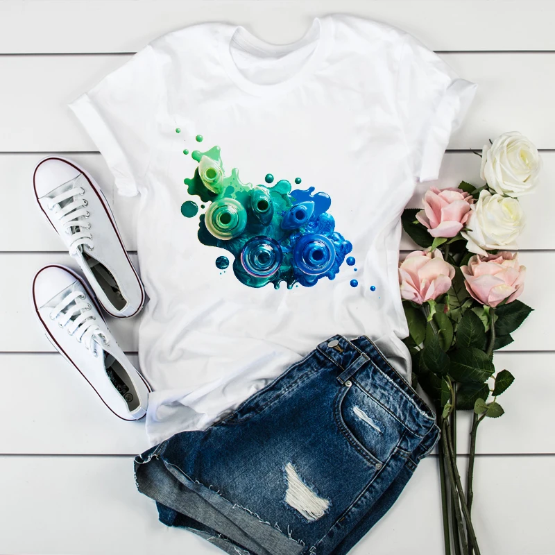 Shirt Women 2020 3D Print 90s Vogue Fashion Tops Tumblr Tshirts T Clothes Shirt Womens Ladies Graphic Female Tee T-Shirt
