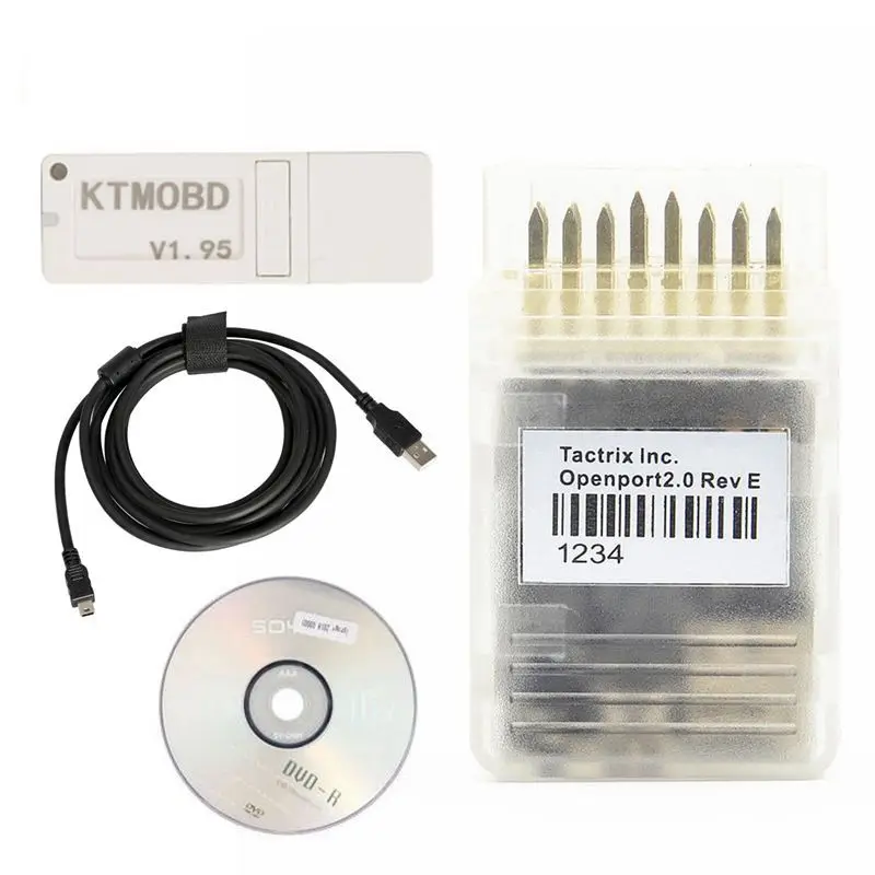 Лучшие цены V1.95 V1.94 KTMOBD ЭКЮ программист и коробка передач инструмент обновления питания подключи и играй через OBD с кабелем DialinkJ2534