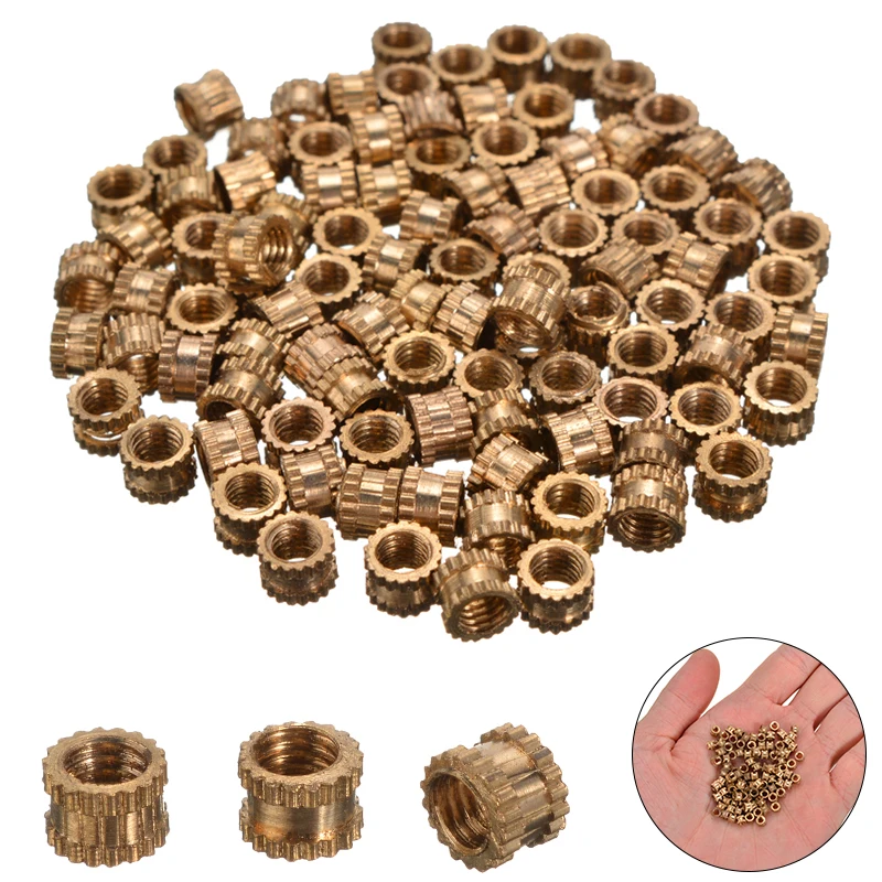 100 шт. круглые резьбовые гайки диаметром 4 2 мм с резьбой M3 * 3 мм|threaded insert nuts|insert nutnut |