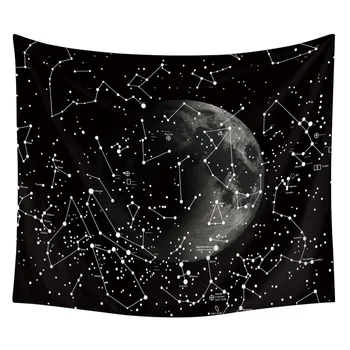 

1Pc 90x70cm Constellation Starry Sky Tapestry Multifunctional Printed Hanging Blanket Beach Towel for Home Outside