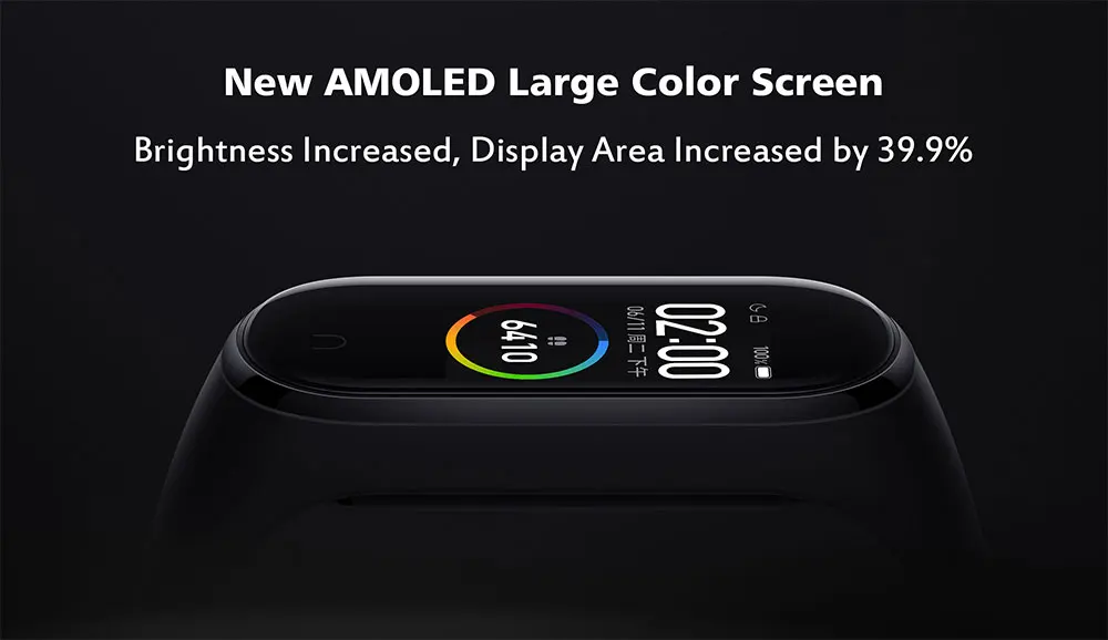 Xiaomi mi смарт-браслет mi Band 4 фитнес-браслет 0,9" AMOLED цветной сенсорный экран управление музыкой пульсометр BT