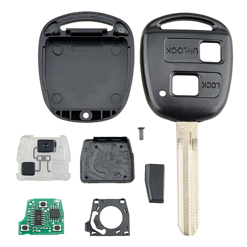 

Car Smart Remote Key 2 Buttons 4D-67Chip Car Key Fob Fit for Toyota Prado 304Mhz