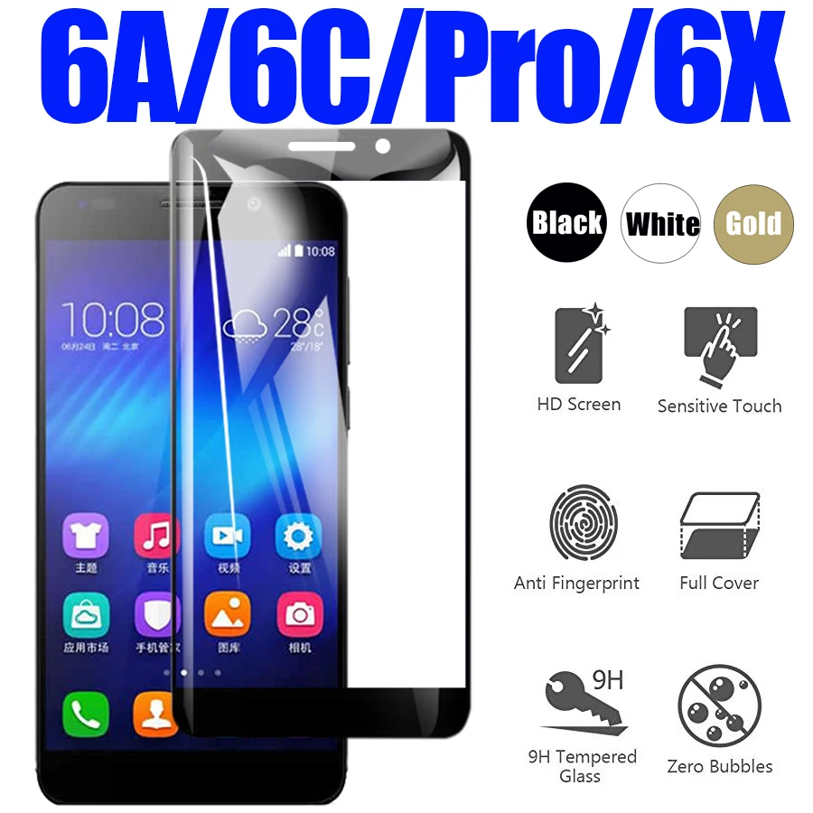 Защитное стекло для huawei honor 6a Защитная пленка экрана weii huavei tremp 6x 6c pro закаленное
