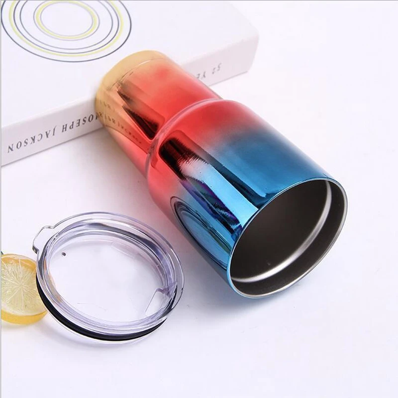 Термос из нержавеющей стали с крышкой соломы 30 унций Изолированная пивная чашка питьевой термос кофейные чашки