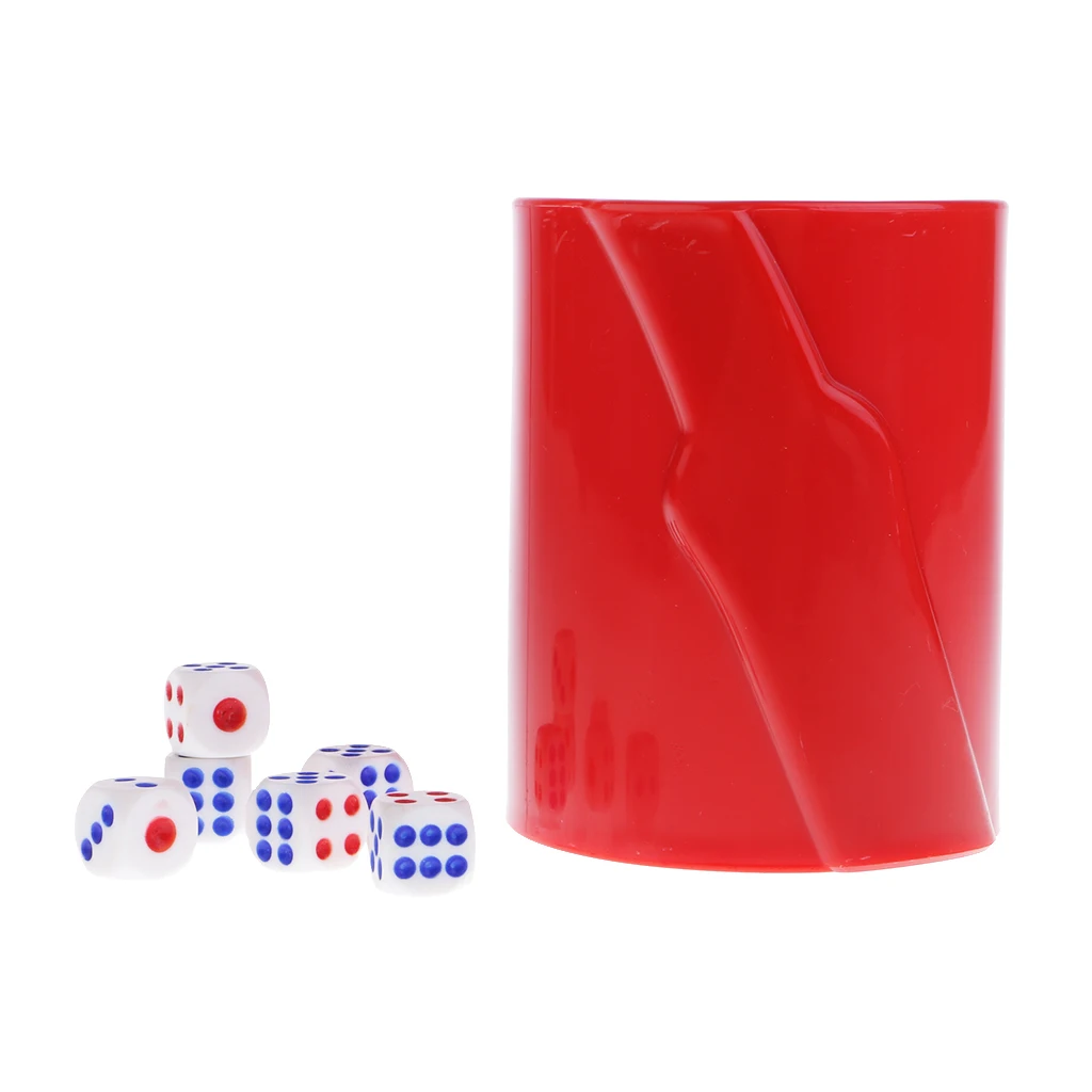Красный Игральные кости, игра, набор пива в форме игральных костей кружка-шейкер с 6pc Цифровой игральной кости - Цвет: Красный