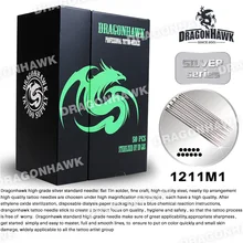 Топ продаж одноразовые стерильные иглы татуировки 50 шт. серебро серии 1211M1 для поездок советы Suplies