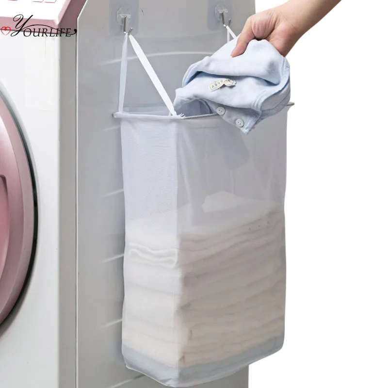 Портативная дышащая сетчатая корзина для белья OYOURLIFE складная настенная грязной