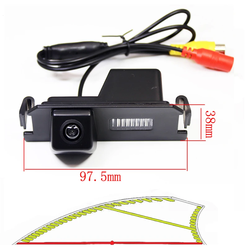 

Dynamic Trajectory Line Reverse Car Rear View Camera For Hyundai I30 Rohens Solaris Genesis Coupe Elantra Verna Kia Soul K2 RIO