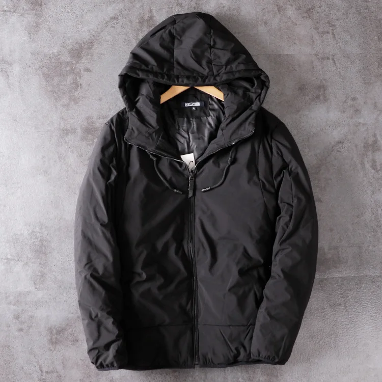 Tyy05-Зима 70% белый утиный пух с капюшоном теплый пуховик пальто сплошной цвет универсальный