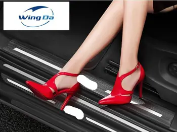 

stainless door sill for Volkswagen vw golf 7 Car-styling scuff plate pedal car accessories golf 6 mk6 door sill 4 pair free ship