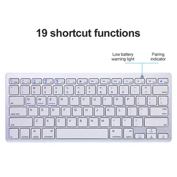 

2020 Universal 2 Colors Mini Slim Bluetooth Wireless Keyboard for iPad Phone IOS 4.0Windows PC Laptop Tablet