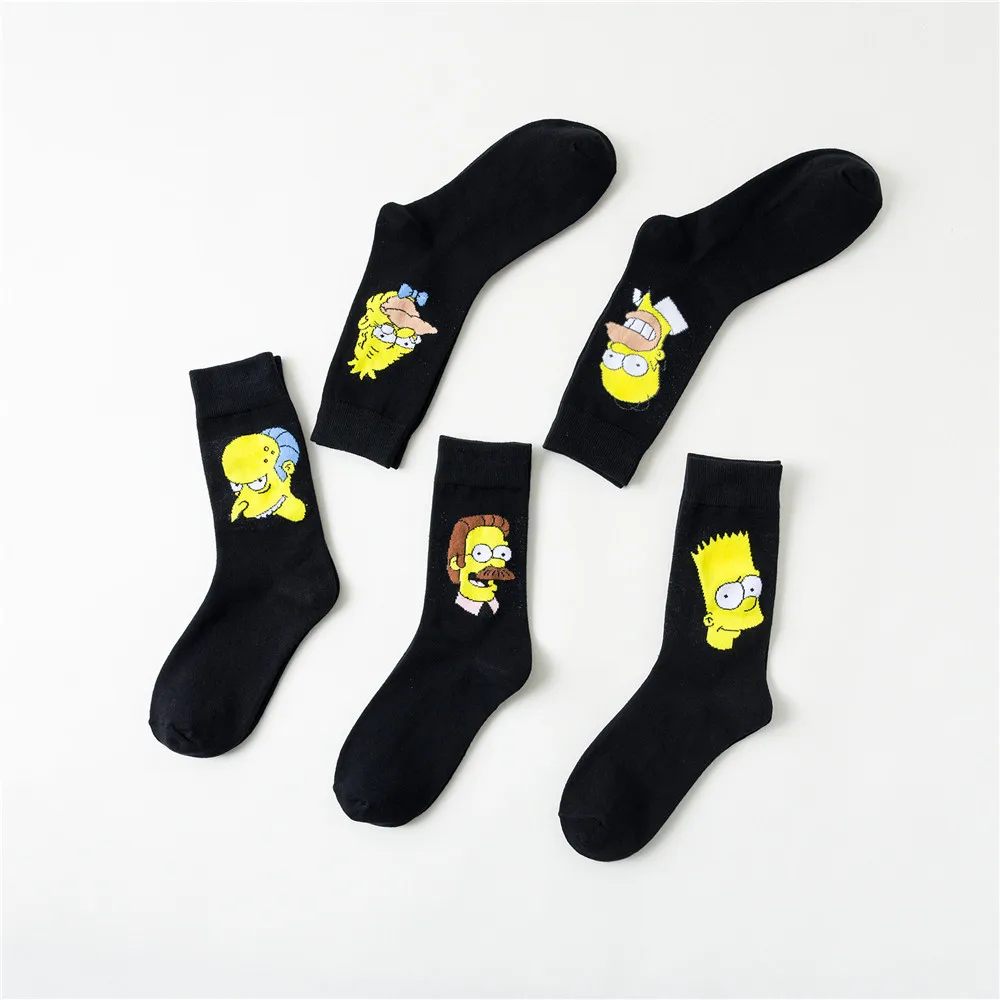 2020 hip hop happy socks funny cotton socks for men and women the simpsons novelty cute socks black mid-high socks gifts for men 2020 hip hop happy socks funny cotton socks for men and women the simpsons novelty cute socks black mid-high socks gifts for men