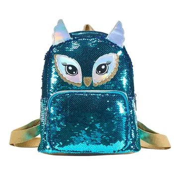 

Women Girls Glitter Sequins Mini Backpack School Bookbag Rucksack for Outdoor Travel H8WD