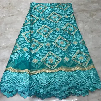 

African Lace Fabric 2020 Embroidered Nigerian Lace Fabric For Bridal Wedding High Quality French Tulle Lace Fabric With Stones
