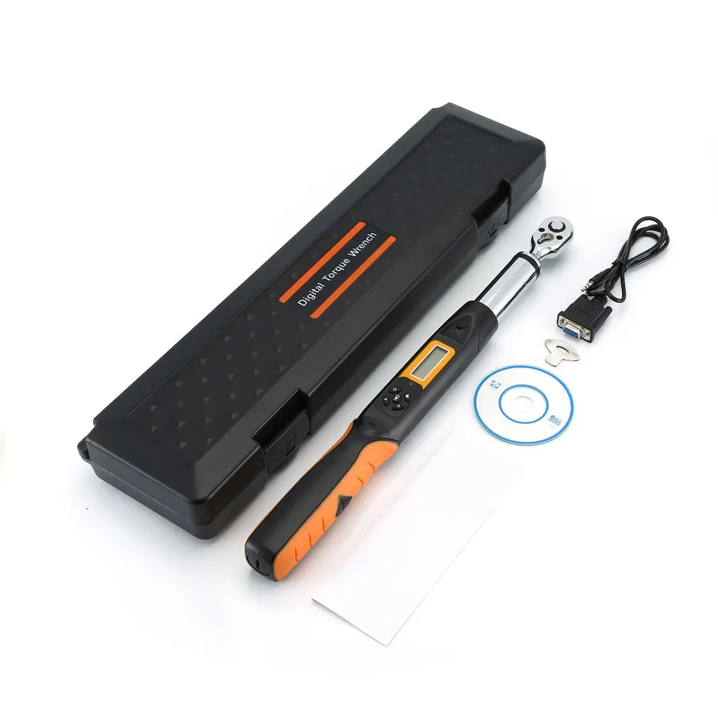 3/8" LCD Digital Torque Wrench with Buzzer and LED Flash Notification Accurate To 2% CW& 2.5% CCW with Communication