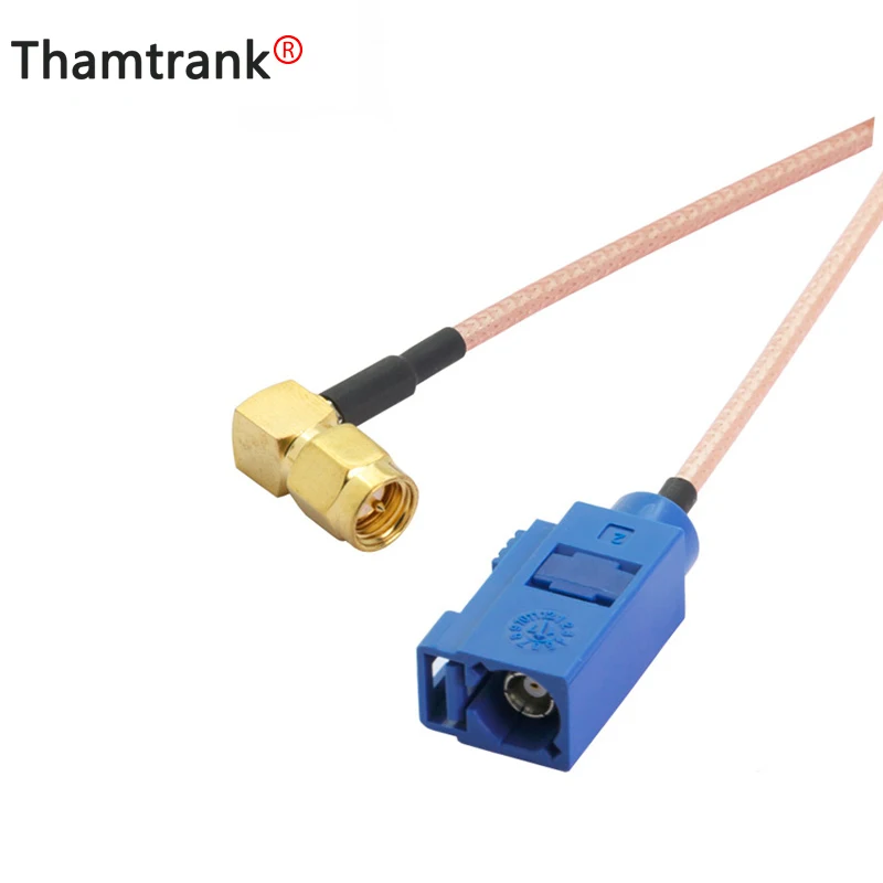 1 шт. Fakra C гнездовой разъем для SMA правый угол Штекер кабель RG316 Pigtail RF коаксиальный